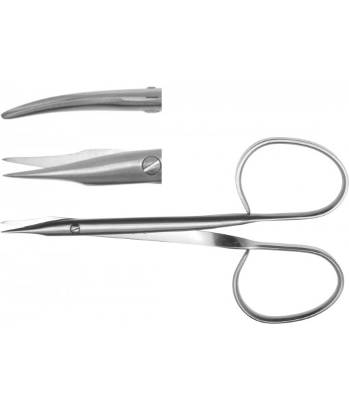 ELCON RIBBON-TYPE TENDON SCISSORS, 100MM CURVED, POINTED St