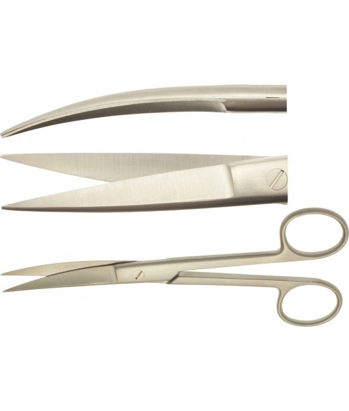 ELCON SURGICAL SCISSORS 165MM, CURVED, POINTED ST