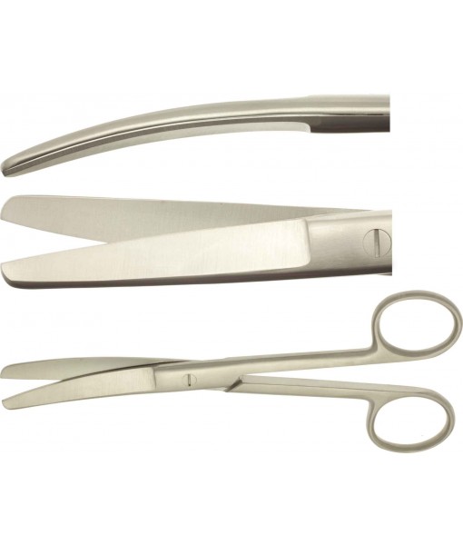 ELCON SURGICAL SCISSORS 165MM, CURVED, STUMP ST