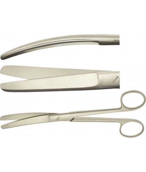 ELCON SURGICAL SCISSORS 185MM, CURVED, STUMP ST