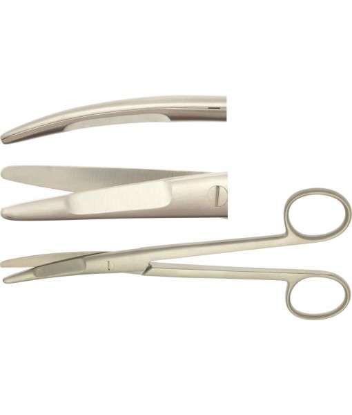 ELCON MAYO DISSECTION SHEARS 140MM, CURVED, STUMP, BEVELLED CUTTING ST