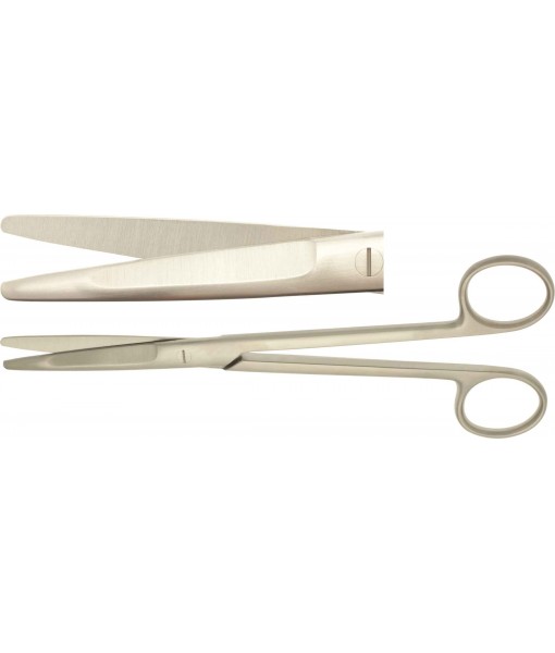 ELCON MAYO DISSECTION SHEARS 190MM, STRAIGHT, BLUNT, BEVELLED CUTTING ST