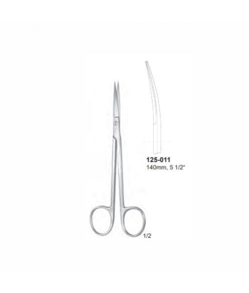 ELCON SANVENERO DISSECTION SCISSORS 140MM, CURVED, POINTED ST