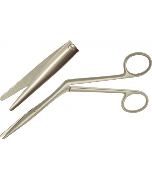 ELCON HEYMANN NOSE SCISSORS 175MM, WORKING LENGTH 90MM, ANGLED SIDEWAYS, BLUNT ST