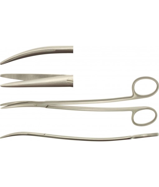 ELCON METZENBAUM-S DISSECTION SHEARS 180MM, S-CURVED, STUMP ST