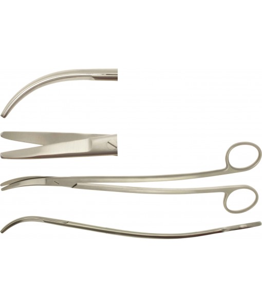 ELCON SATINSKY VESSEL SCISSORS 245MM, S-CURVED, STUMP ST