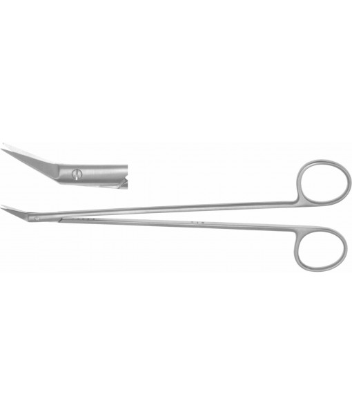 ELCON DIETHRICH VESSEL SCISSORS 190MM, 25° ANGLED SIDEWAYS, POINTED St