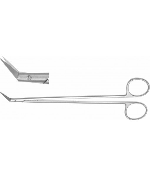 ELCON DIETHRICH VESSEL SCISSORS 185MM, 45° ANGLED SIDEWAYS, POINTED St