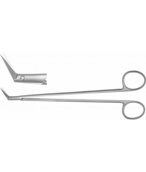 ELCON DIETHRICH VESSEL SCISSORS 185MM, 60° ANGLED SIDEWAYS, POINTED St