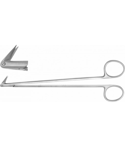 ELCON DIETHRICH VESSEL SCISSORS 175MM, 125° ANGLED SIDEWAYS, POINTED St