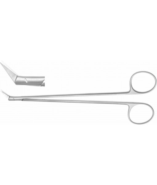 ELCON DIETHRICH VESSEL SCISSORS 160MM, 45° ANGLED SIDEWAYS, POINTED St